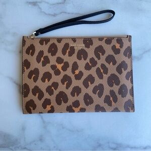 KATE SPADE Margaux Leopard Print Leather Wristlet